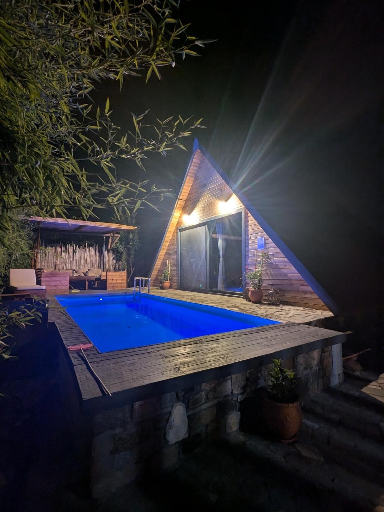 Unique Wooden Villa With Pool Olympiada Eksteriør billede